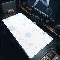 Korean Ins Minimalist Blue Gradient XXL Desk Mat Aesthetic Office Mouse Pad for Keyboard Computer Decort Tablemat Star Mousepad