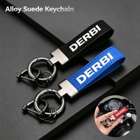 Motorcycle Deluxe Leather Suede Keychain For DERBI EBE EBS D50B0 VARIANT SPORT R GPR Cross City Terra Senda Mulhacen Boulevard