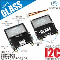 M5Stack Official Glass Unit w/ 1.51inch Transparent OLED
