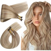 Ugeat Straight I Tip Hair Extensions Fusion Capsule Keratin Hair 14/22inch Natural Real Human Hair Remy Hair