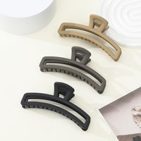 Hot Matte Solid Nude Color Hair Claw Clips Elegant Large Size Hair Claw Clamp Woman Girls Daily Hair Accessories