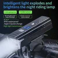 300Lumen Bicycle Light 1500mAh Bike Headlight Power Bank Flashlight Handlebar USB Charging MTB Road Cycling Highlight