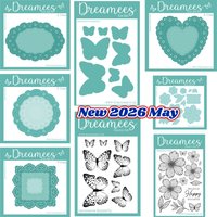 2026 New Layering Heart Square Oval Doily Die Set Decorative Butterfly Silicone Stamps Seal for DIY Scrapbook Metal Cutting Dies