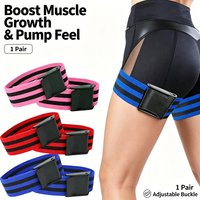 1 Pair Adjustable BFR Leg Bands Blood Flow Restriction Bands for Leg Hip Workouts