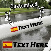AliExpress MOTUC 3PCS Custom Flag and Name Bicycle Frame Stickers Waterproof Sunscreen for MTB Bike Top Tube Helmet Motorcycle Tank Vinyl Decals