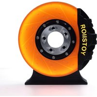Cool Tech Brake Disc Model Rotatable Ceramic Brake Realistic Glow Desk Decor Auto Collectible Gift for Men Hobby Toy Office Home