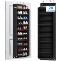 Grand organisateur de chaussures à 10 niveaux au-dessus de la porte, étagère à chaussures suspendue avec poches profondes pour porte de rangement, Solution de rangement