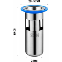 New Stainless Steel Floor Drain Core Insect Proof Deodorant Bathroom Sewer Drain U-type Deodorant Cover Sewer Drain