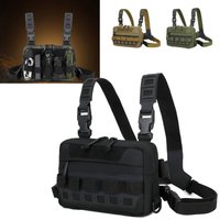 Tactical Men's Chest Bag Fishing Vest Backpack Travel Molle Nylon Camping Climbing Backpack Outdoor Vest Rig Fanny Pack Bags