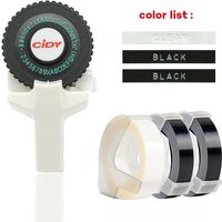 Manual Label Maker with 3 tapes (9mm x 3mtrs) Typewriter Tape Embossing Label Maker