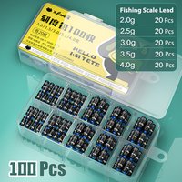 100Pcs Scale Fishing Lead Sinker Professional Far Throw 1.5g To 3.5g Lead Sinker with Accurate Scale for Outdoor Fishing Tackle