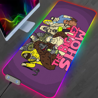 Mouse Pad Big Office PC Home RGB LED Lez Light Show Non-Slip The Funny Desk-Mat USB Large Game Rubber Base Cartoon Waterproof