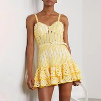 Suspender dress 2025 summer new style tube top embroidery sexy short suspenders