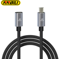 NNBILI Thunderbolt 4 Type-C Extension Cable Ultra-high Speed USB4 Extend 40Gbps Charging Data Cable 8K@60Hz PD 5A/100W Data Wire