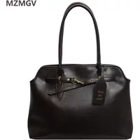 Meet You Vintage Large Capacity PU Leather Shoulder Bag Autumn Winter Trend Women Daily Commuter Handbag Bolsa Feminina 2025