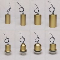 Messing Material E27 E14 Keramik Lampenfassung mit Draht Licht Sockel 100 % Kupfer Tasse Technik Anhänger Wand Lampe Zubehör