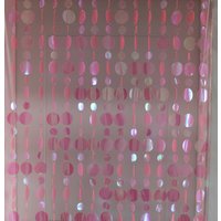 Pink transparent plastic sequin pendant children's room cartoon decorative door curtain DIY indoor living partition ornaments
