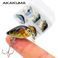 5Pcs/Box Mini Slow Sinking Lures 3cm/1.8g Plastic Crank Bait Lifelike Artificial Lures Minnow Hard Bait 2 Treble Hooks
