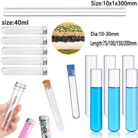 10P Borosilicate Glass Test Tube Clear Glass Test Tube Vase for Scientific Experiment Party Decor Office Desktop Flower Decorati