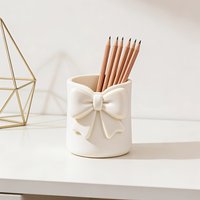 Multifunctional Desktop Storage Bucket, 3D Design Pen Holder, Compact Makeup Brush Organizer Stand