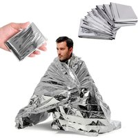 Emergency Mylar Thermal Blankets - Waterproof, Retains Body Heat - Ideal for First Aid Kits & Natural Disasters - 51.18 x 82.67