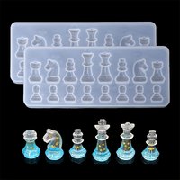 1/2-piece Mini Chess Silicone Mold, Epoxy Resin Casting Mold, DIY Crafts, Jewelry Making, Handicrafts, Handmade Tools