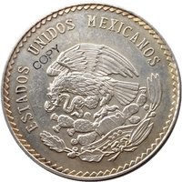 Uncirculated 1947 or 1948 Mexico 5 Pesos Silver Plated Foreign Copy Coins
