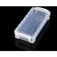 Cartoon Transparent Pencil Case Large Capacity Plastic Sketch Art Box Multi Functional Double Ear Buckle Tool Box Business Card