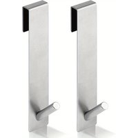 Bathroom Door Hook Stainless Steel Shower Curtain Rod Hanger For Towels Clothes Easy Install No Drill Needed Fridge Storage