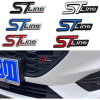 ST-Line metal automotive stickers for the middle grille rear and fender, applicable to Ford Focus, Mondeo, Edge and Explorer