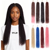 Jeedou Passion Twist Crochet Hair Synthetic Afro Spring Twist Braiding Hair Black Bohemian Curly Hair Extensions for Women