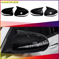 Osłony lusterek bocznych z włókna węglowego w kolorze czarnym do Mercedes Benz C GLC S E Class W205 X253 W222 W213 W238, lewe i prawe kierownica (LHD/RHD)