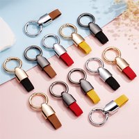 Cowhide Leather Keychain Waist Belt Buckle Carabiner Car Pendant Key Holder Luxury High-end Gifts for Men Women Key Ring Jewelry