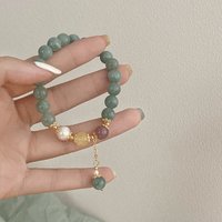 High Quality Natural Burma Jade & Freshwater Pearl Female Charm Bracelets Jewelry For Women Birthday Gifts