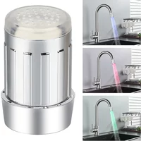 New LED Temperature Sensitive Faucet Water Saving Kitchen Bathroom Sensor 7 Color Change Faucet Head Aerator Tap Nozzle Shower