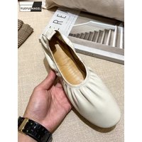 Women Comfortable Slip On Ballet Flats Vintage Shallow Soft Platform Loafers Spring Summer Sheepskin Real Leather Casual Shoes