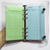 12pcs Color Envelope and A6 Loose-Leaf Case Set, 6-Hole Thickened Paper Envelope, Portable Loose-Leaf Holder Inner Page Case