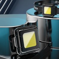 LED Work Light 4 Light Modes Portable Head Lamp Type C USB Charging Compact Head Flashlight Adjustable Angle for Night Fishing