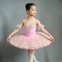 Children's Ballet Tutu Dress, Little Swans Dance Costume, Princess Tulle Skirt with Straps, Girls' Performance Wear