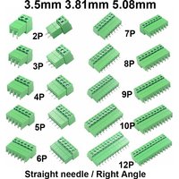5Pairs 15EDG KF2EDG 3.5mm 3.81mm 5.08mm PCB Screw Terminal Block 2P-12 Pin Male Plug Female Socket Pin Header Wire Connector