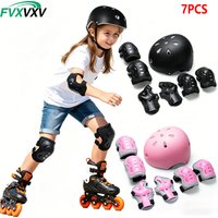 AliExpress FVXVXV 7PCS Kids Bike Helmet Set with Knee & Elbow Pads Wrist Guards,Adjustable Safety Helmet for Toddler Kids 3-10 Years Boys Girls