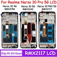 AAA+ For Oppo Realme Narzo 30 4G/5G LCD RMX2156 RMX3242 LCD Display Touch Panel Digitizer For Realme Narzo 30 Pro 5G RMX2117