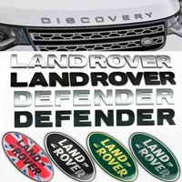 Car Front Grille Emblem Rear trunk Logo Badge Sticker Accessories For Land Rover Range Rover Velar Sport Discovery 2 3 4 Defende