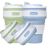 AliExpress NONE Leakproof Collapsible Silicone Travel Mug Reusable Foldable Water Bottle for Hot Coffee/Cold Water Perfect for Camping & Cycling