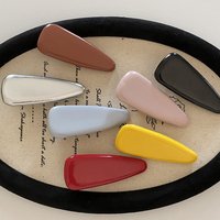 Korean Cute Solid Color Hair Clips Elegant Geometric Triangle Hair Pins Smooth Surface Barrettes Hair Accessories For Women Girl