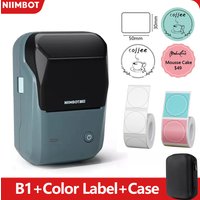 Mini-Etiketten-Thermodrucker Niimbot B1, tragbarer selbstklebender Drucker für Aufkleber, runde Etiketten, Rollen, UV-Tag, Bluetooth-Drucker