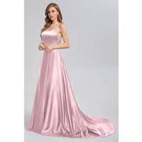 A-line Slit Cowl Neckline Satin 3 Styles Bridesmaid Dress With Tieing Dresses For Special Events Evening Dress Dresses For Prom
