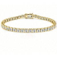 Handmade 14K Gold 3mm Lab Diamond Bangle Bracelet Engagement Wedding Bracelets for Women Bridal Trendy Party Jewelry