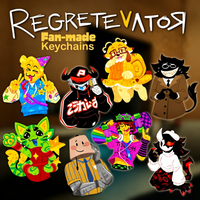 Regretevator Acrylic Keychains | Poob, Pest, Split, Bive, Gnarpy, Lampert, Infected, Folly