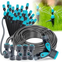 3/8" Garden Irrigation Watering System 12mm PE Hose 360° Adjustable 2-in-1 Misting Quick Connect Sprinkler Micro Dripper Sprayer
